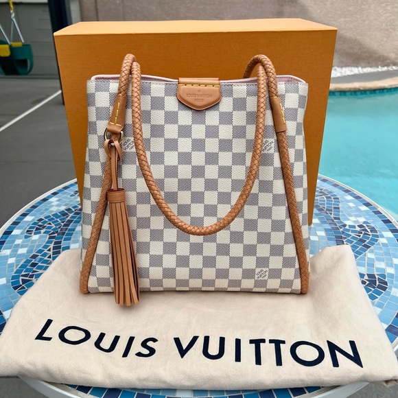 Louis Vuitton Propriano Damier Azur Rose Ballerine Bag - Picture 1 of 16